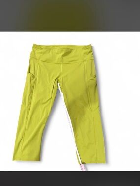 lululemon athletica Cropped Leggings in Bright Lime